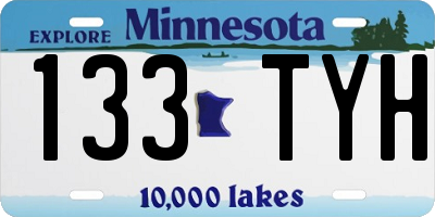MN license plate 133TYH