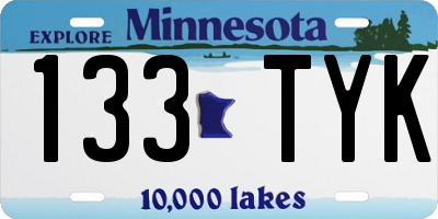MN license plate 133TYK