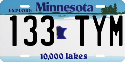 MN license plate 133TYM