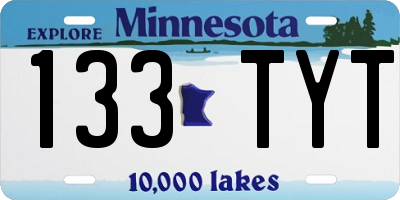 MN license plate 133TYT