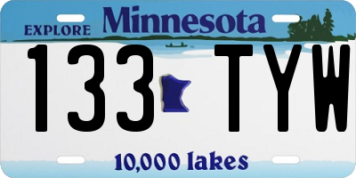 MN license plate 133TYW