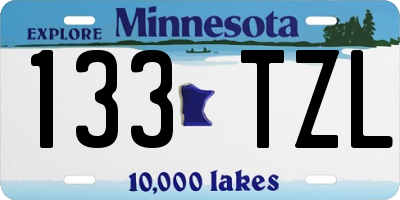 MN license plate 133TZL