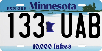 MN license plate 133UAB
