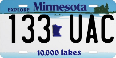 MN license plate 133UAC