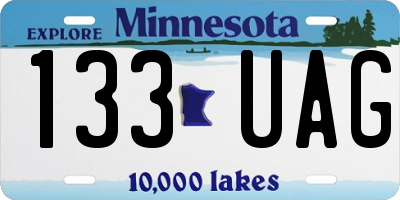 MN license plate 133UAG