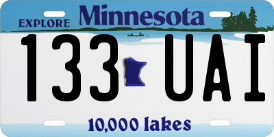 MN license plate 133UAI