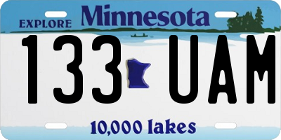 MN license plate 133UAM