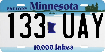 MN license plate 133UAY