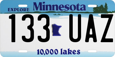 MN license plate 133UAZ