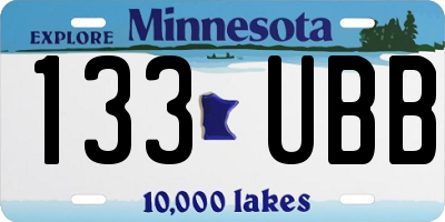 MN license plate 133UBB
