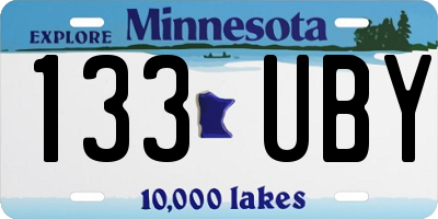 MN license plate 133UBY