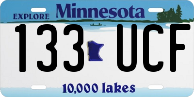 MN license plate 133UCF