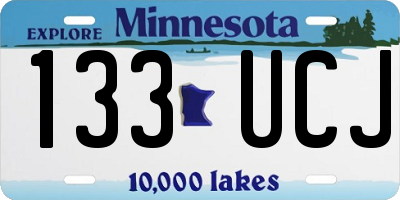 MN license plate 133UCJ