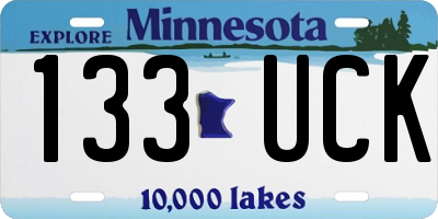 MN license plate 133UCK
