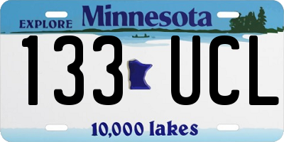 MN license plate 133UCL