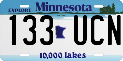 MN license plate 133UCN