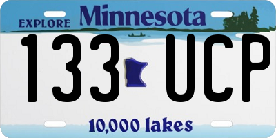 MN license plate 133UCP