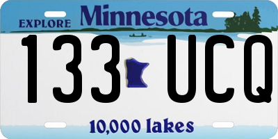 MN license plate 133UCQ