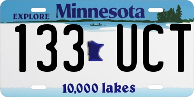 MN license plate 133UCT