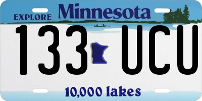 MN license plate 133UCU