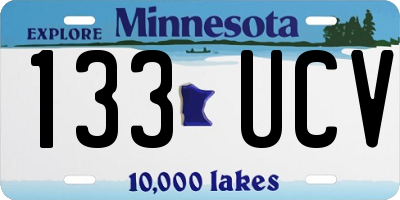 MN license plate 133UCV