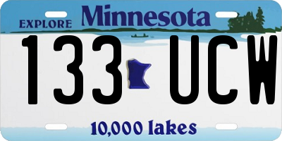 MN license plate 133UCW