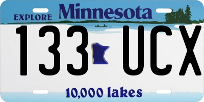 MN license plate 133UCX