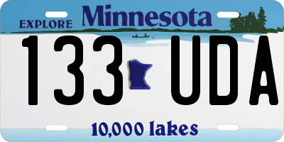 MN license plate 133UDA