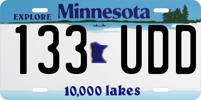 MN license plate 133UDD