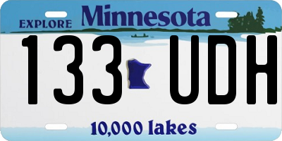 MN license plate 133UDH