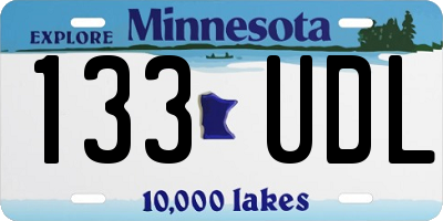 MN license plate 133UDL