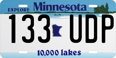 MN license plate 133UDP