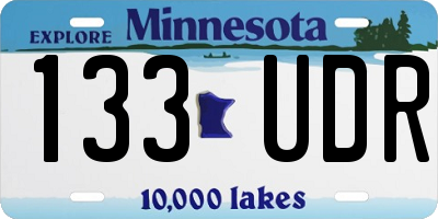 MN license plate 133UDR