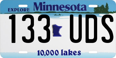 MN license plate 133UDS