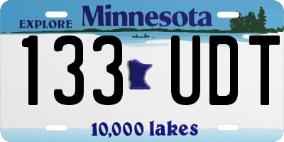 MN license plate 133UDT