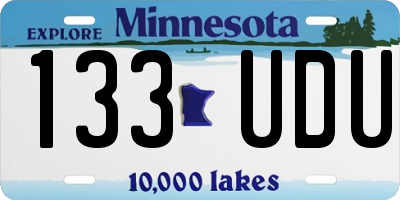 MN license plate 133UDU