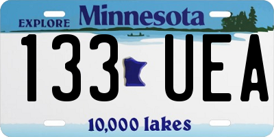 MN license plate 133UEA