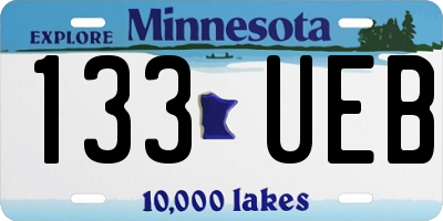 MN license plate 133UEB