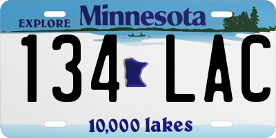 MN license plate 134LAC