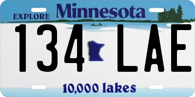 MN license plate 134LAE