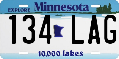 MN license plate 134LAG