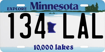 MN license plate 134LAL