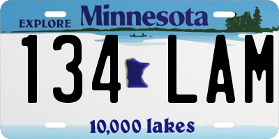 MN license plate 134LAM