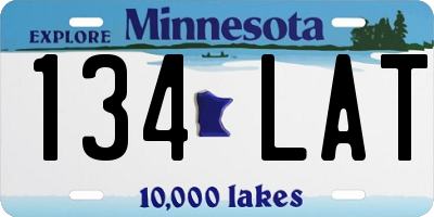 MN license plate 134LAT