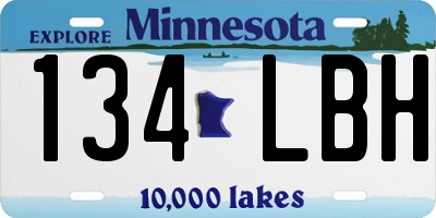 MN license plate 134LBH