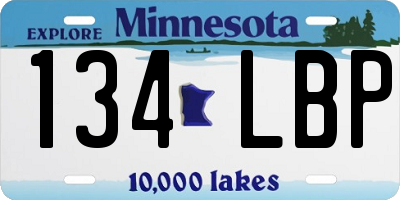 MN license plate 134LBP
