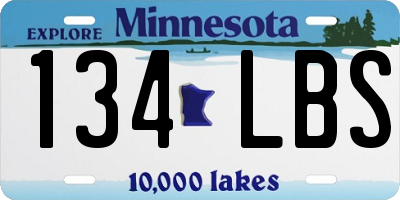 MN license plate 134LBS