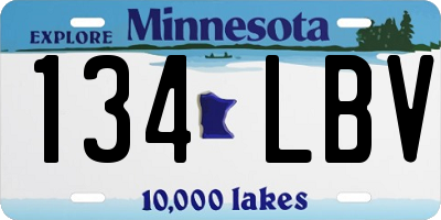 MN license plate 134LBV