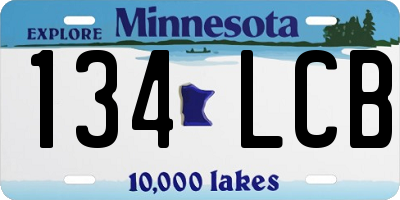 MN license plate 134LCB