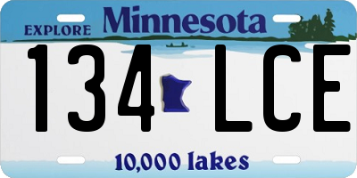 MN license plate 134LCE